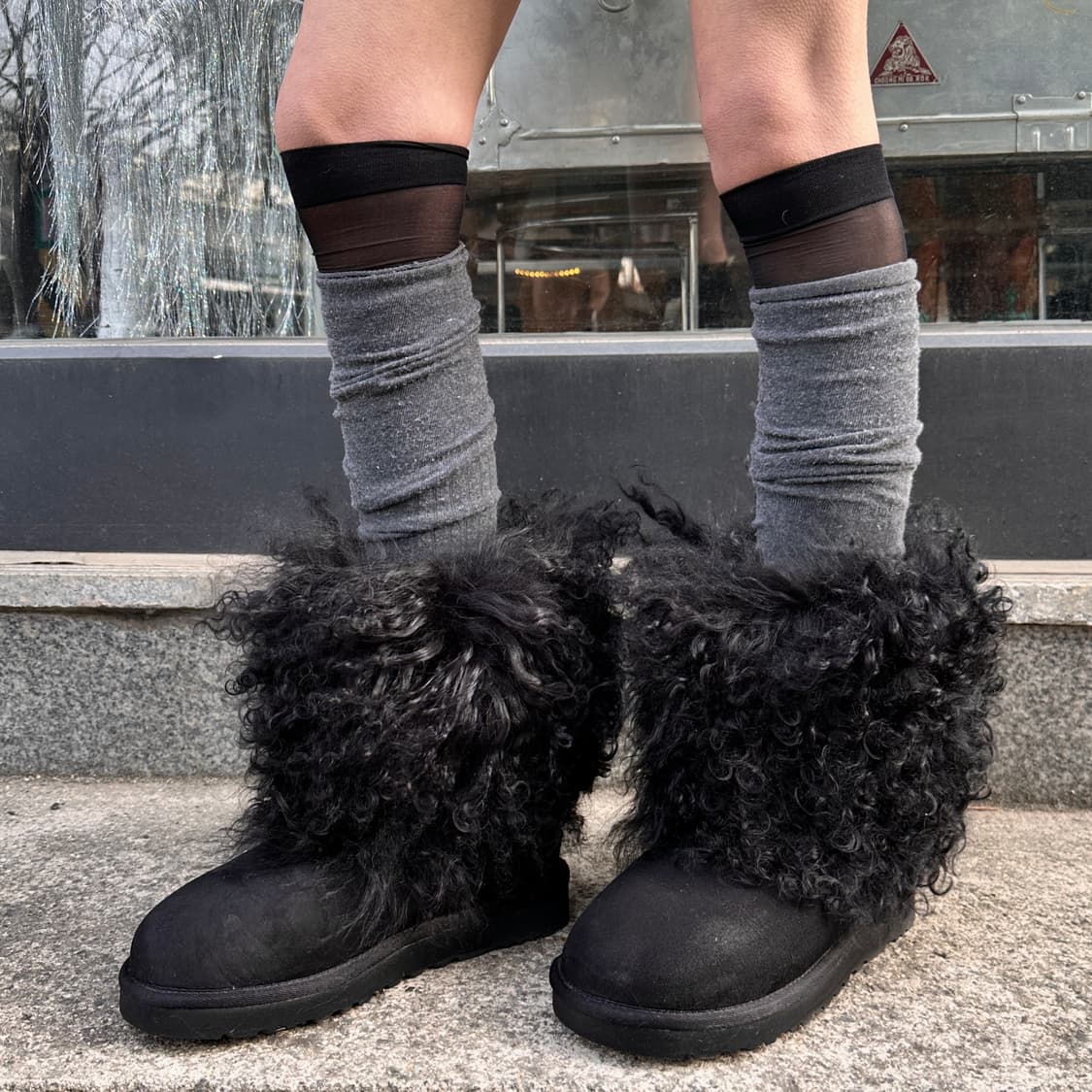 2000s 초레어 어그 양모 커프 숏부츠 풀박스 상품이미지9