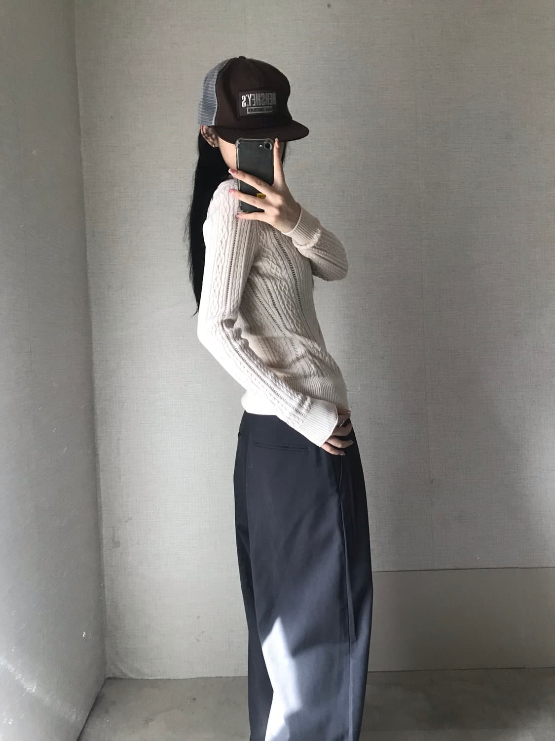 타미힐피거 아이보리 딱붙핏 니트집업 상품이미지4