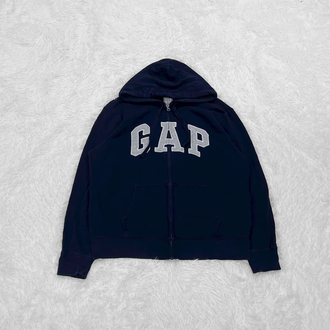 갭 GAP 스펠 로고 후드집업 네이비 상품이미지2