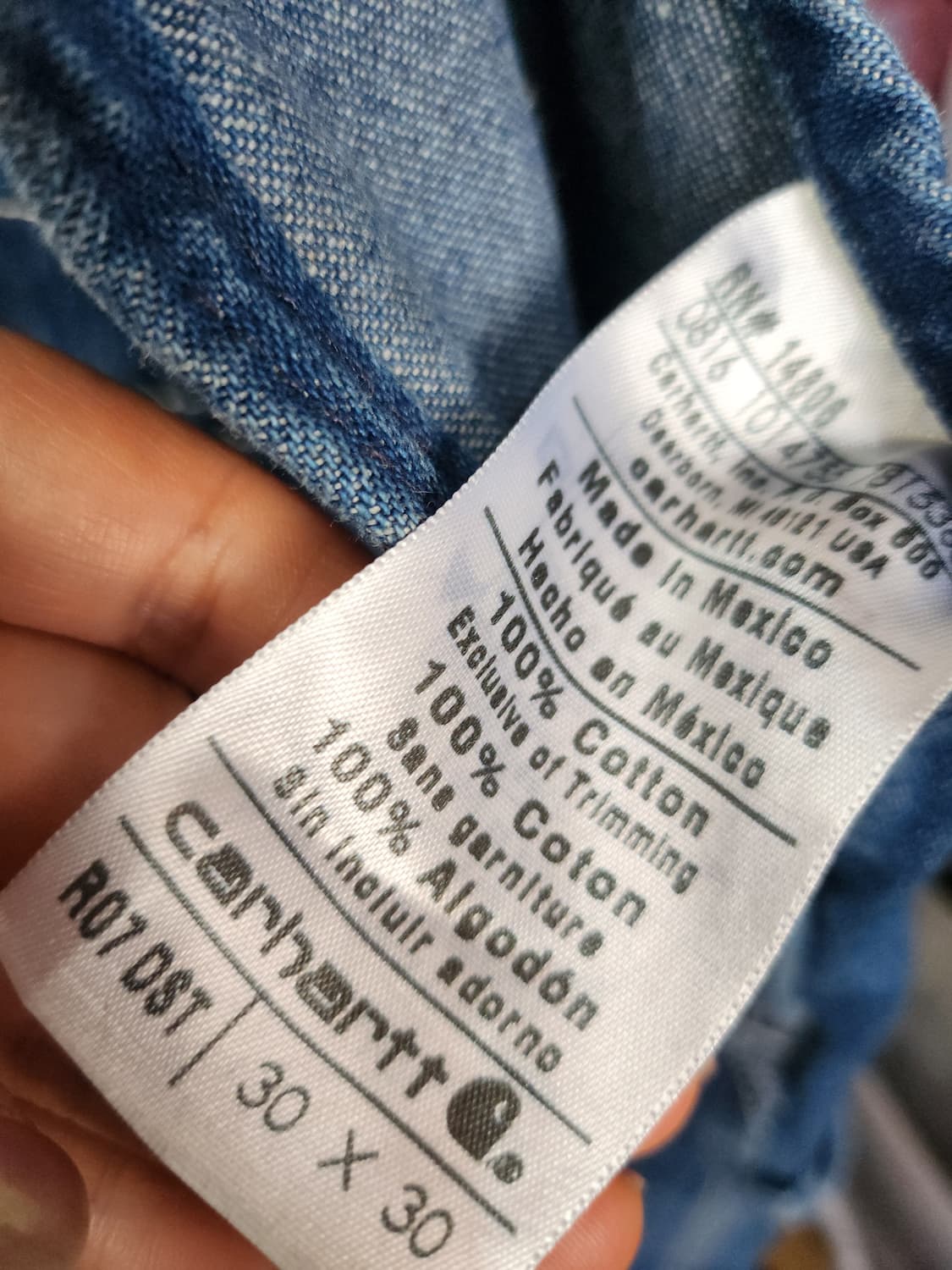 1006) 칼하트 오버롤 멜빵데님 30x30 상품이미지5