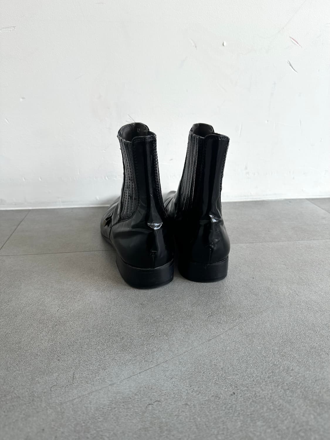 베르사체 페이던트 레더 하네스 부츠 상품이미지6