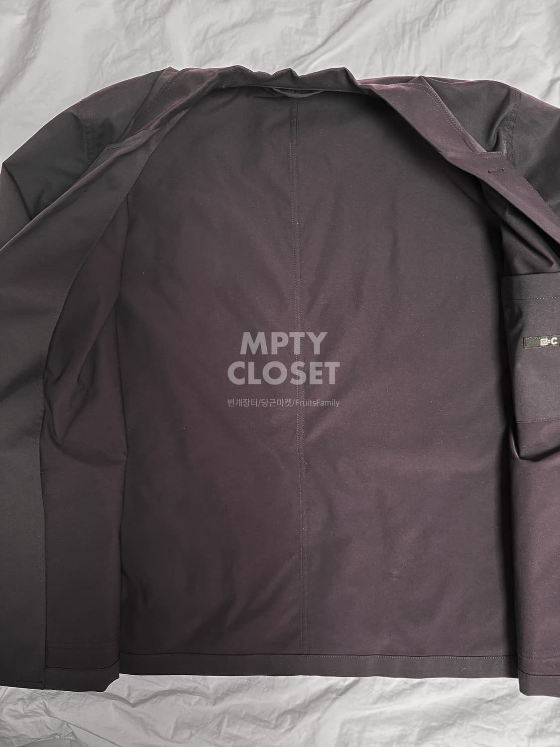 [Xl,L] 유니클로 C 25ss 워크자켓&팬츠 셋업 와인 상품이미지4