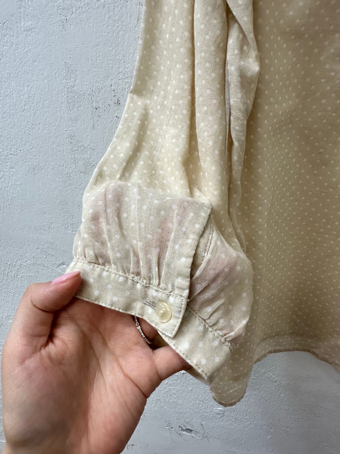 일본빈티지 도트 땡땡이 모리걸 블라우스 레이어드 블라우스 상품이미지5