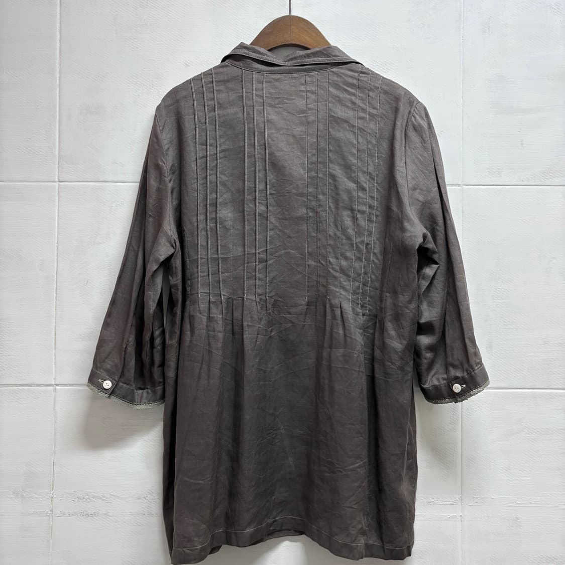 chrismontez 린넨 레이스 핀턱 페어리 블라우스 JPN 상품이미지5