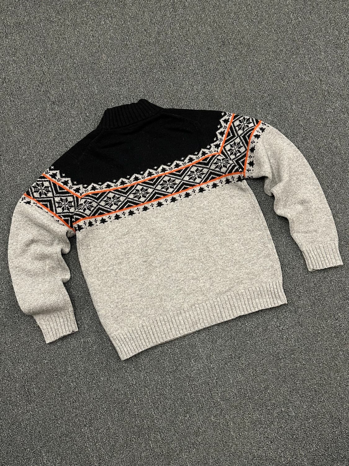 M)빈티지 노르딕 울 하프집 스웨터 상품이미지5