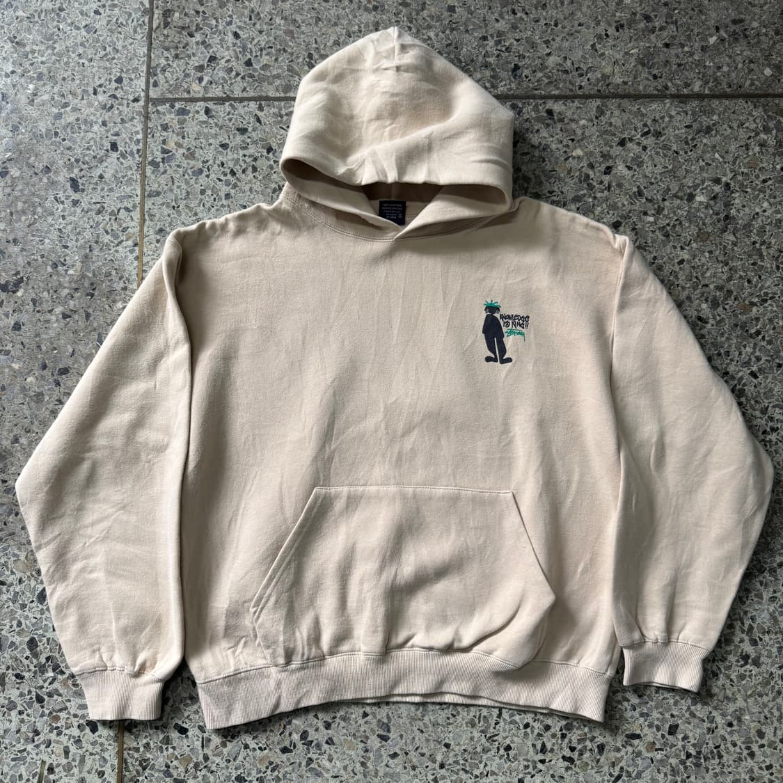 [L] 90s Stussy Knowledge Is King 후드티 상품이미지1