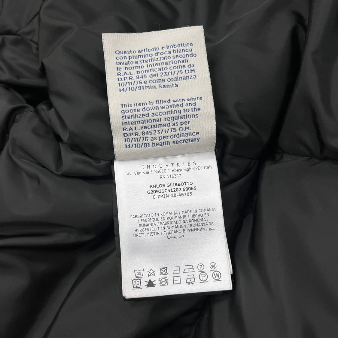 [S급/00사이즈] 몽클레어 클로에 롱패딩 와펜 로고 블랙 패딩 상품이미지8