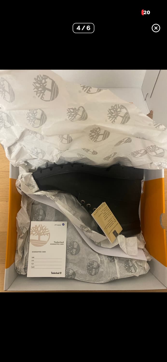 팀버랜드 검정 275 새상품 상품이미지4