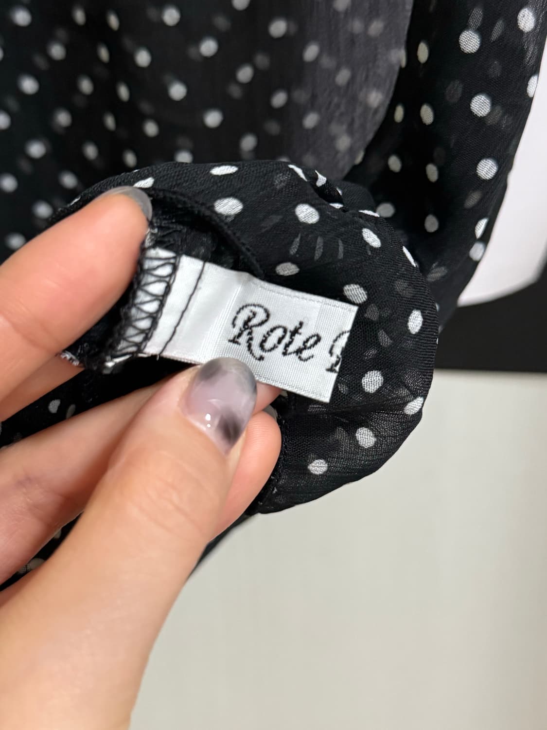 Rote Rose 빈티지 도트 프릴 블라우스 상품이미지3