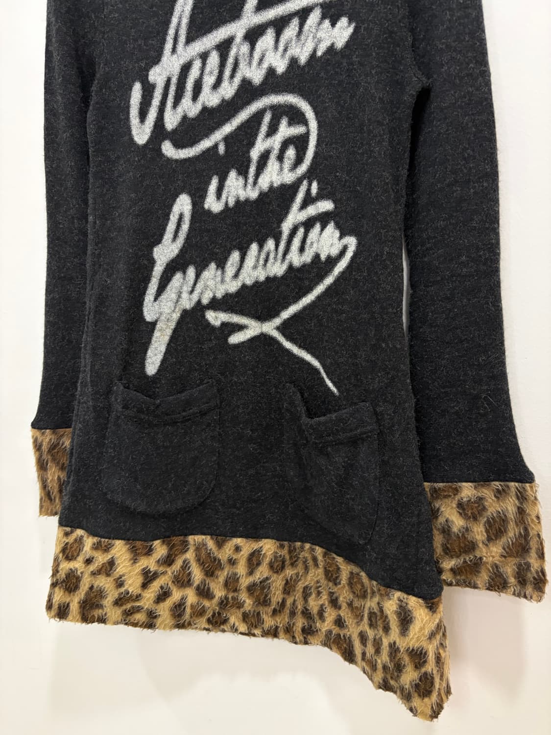 Millennia 호피 레오파드 갸루 니트 티셔츠 상품이미지7