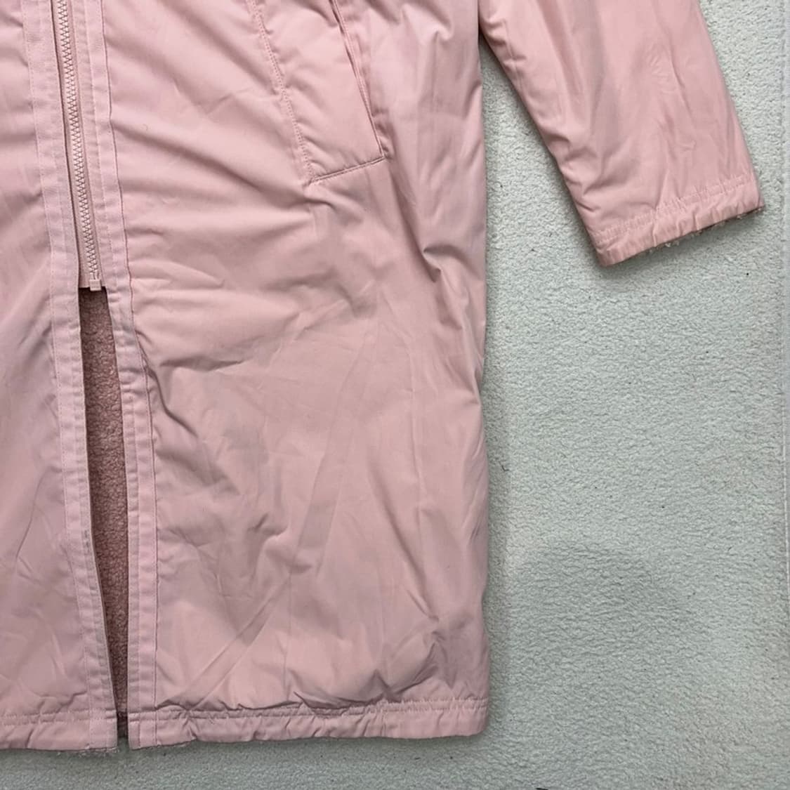 아디다스 우먼즈 양면 쉐르파 롱플리스 후리스 자켓 핑크 OS 상품이미지6
