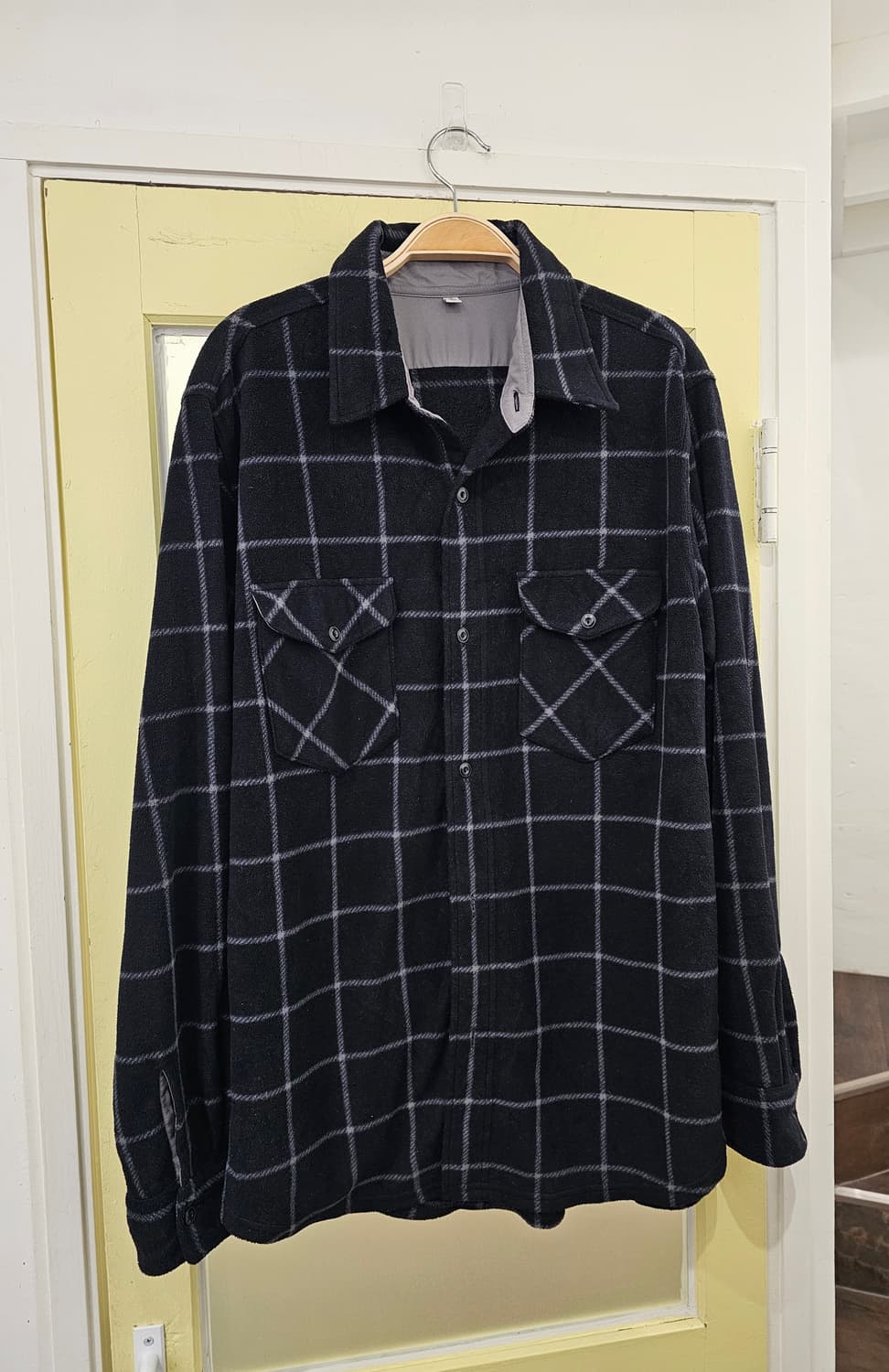 Japan 블랙 체크 플란넬 셔츠 상품이미지1