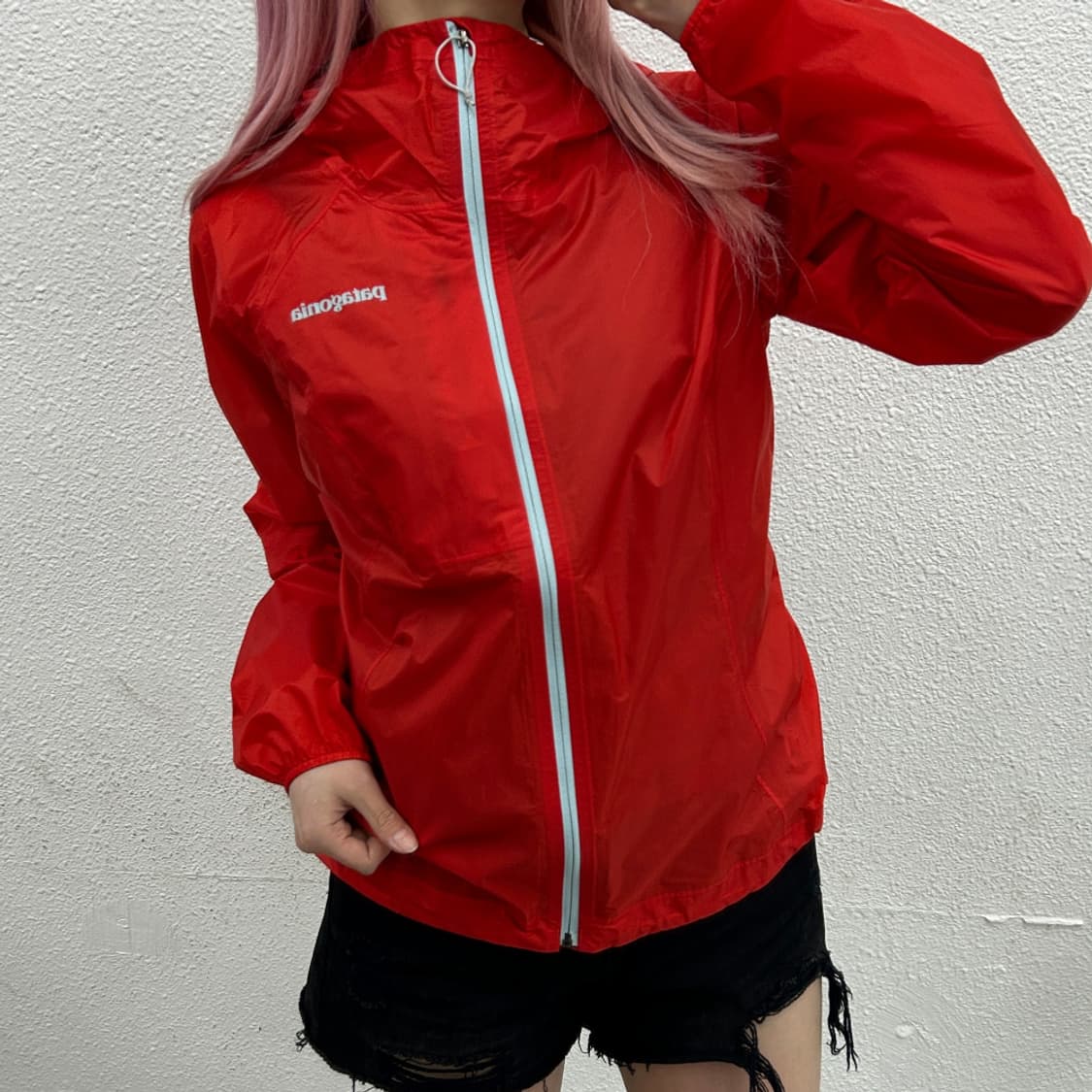 파타고니아 딥오렌지 후드 바람막이 S 상품이미지1