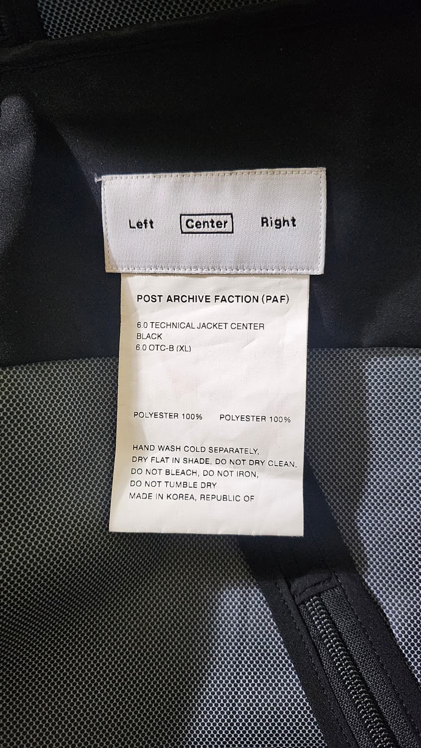 포스트아카이브팩션 6.0 테크니컬 자켓 센터 XL 상품이미지2