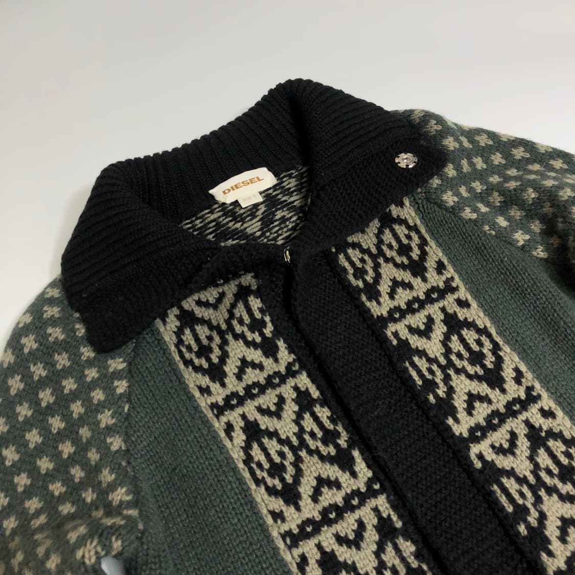 디젤 패턴 니트 가디건 S 상품이미지3