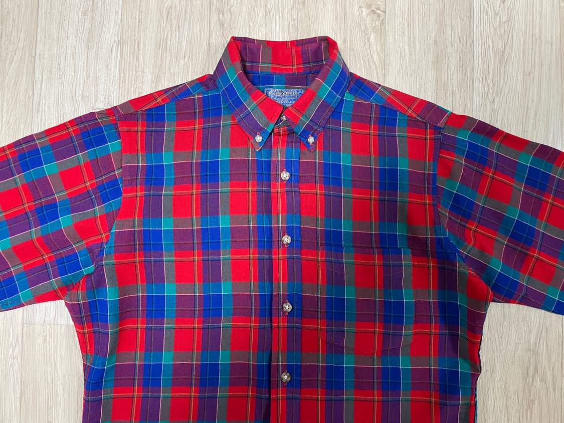 95) 70's 펜들턴 멀티체크 울 셔츠(데드스탁)RRL&LVC&폴로 상품이미지4
