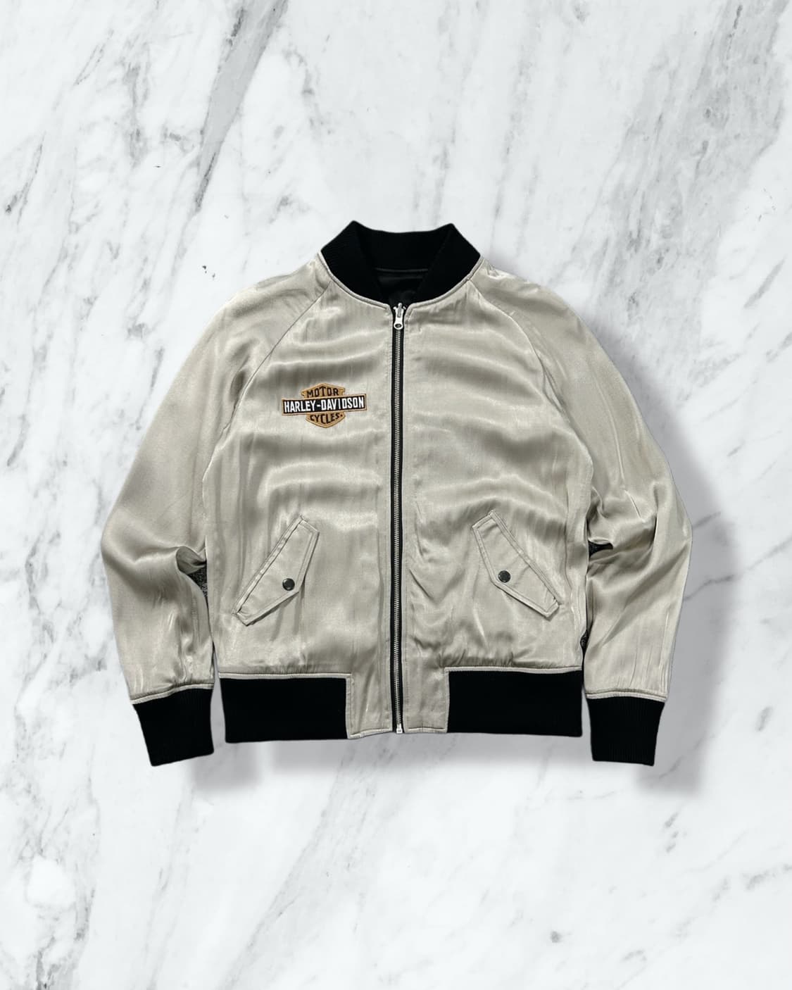 할리 데리비슨 자수 빅로고 리버시블 스카쟌  상품이미지1