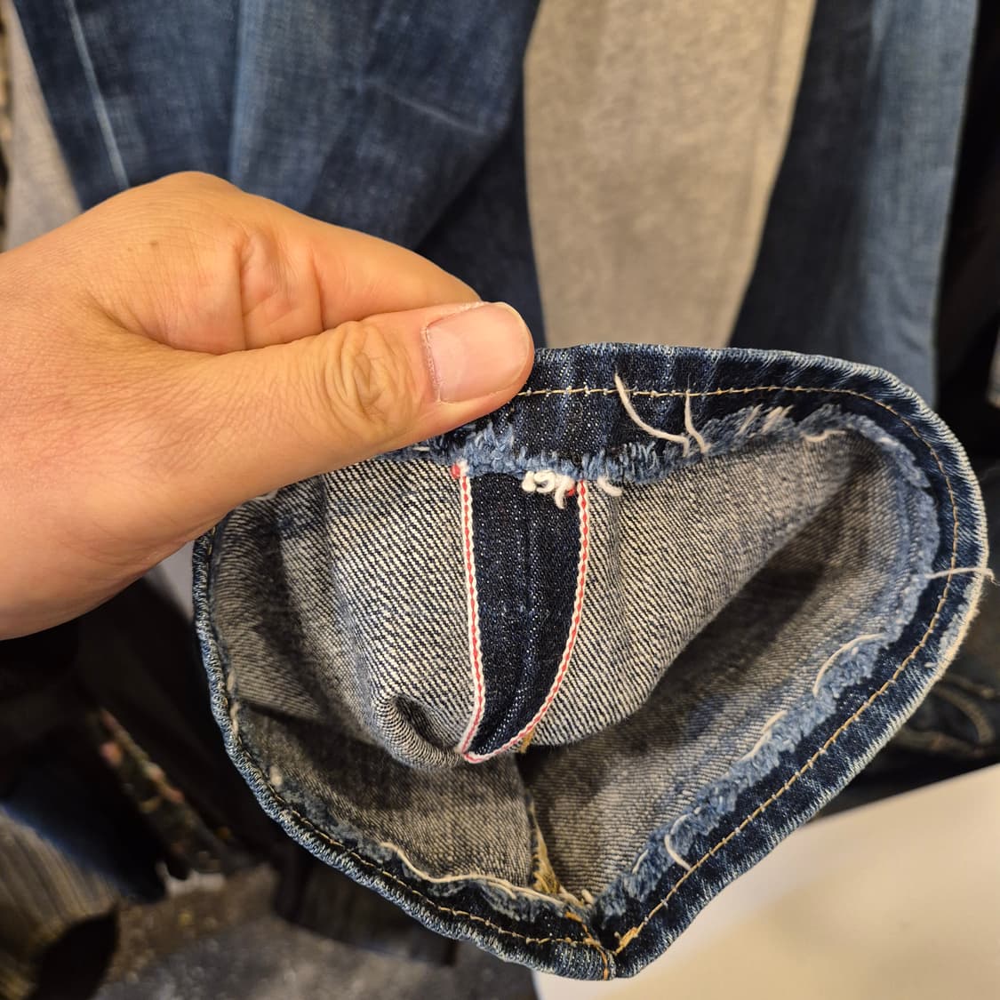 실사이즈-29인치 에드윈 505x 셀비지 청바지  상품이미지8