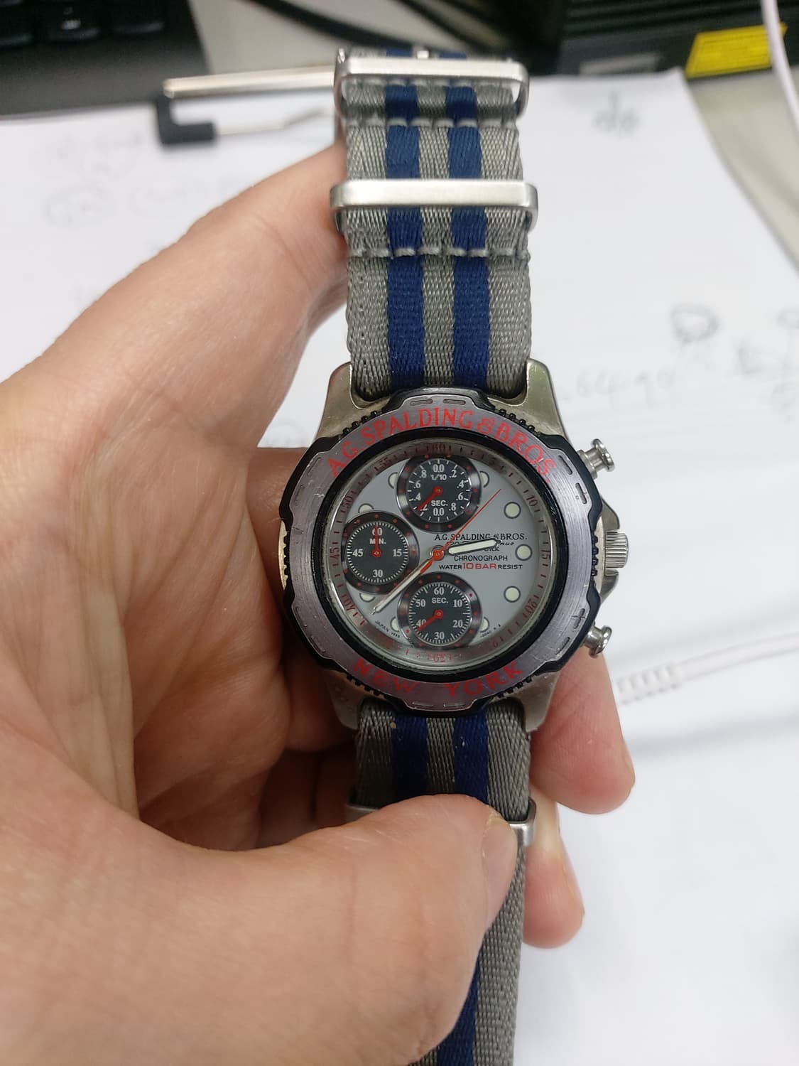 A.G. Spalding & Bros 빈티지 스타일의 시계입니다
크로노그 상품이미지1