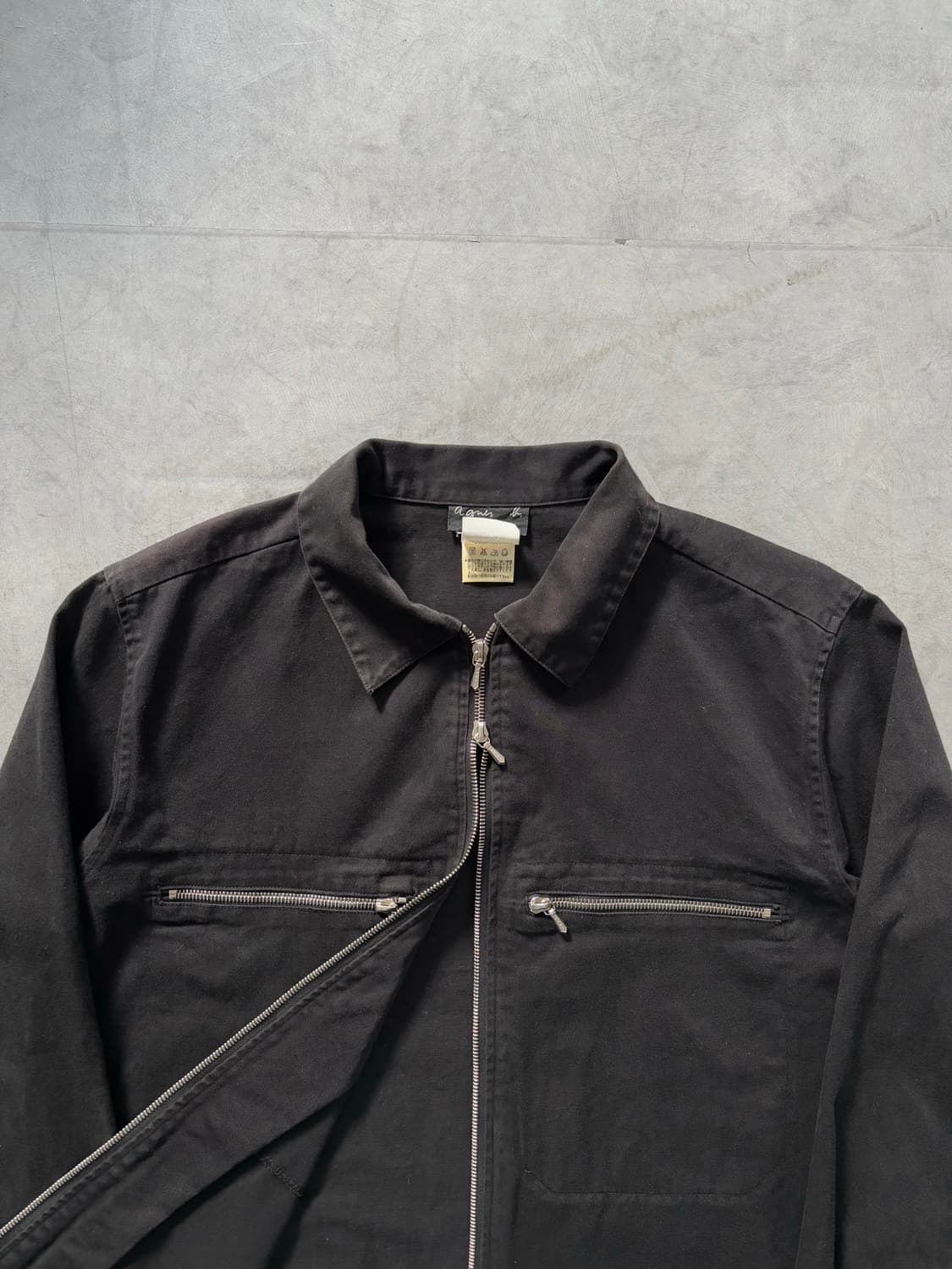 Agnes B 아네스베 90s 블랙 셔츠 집업 자켓 상품이미지5