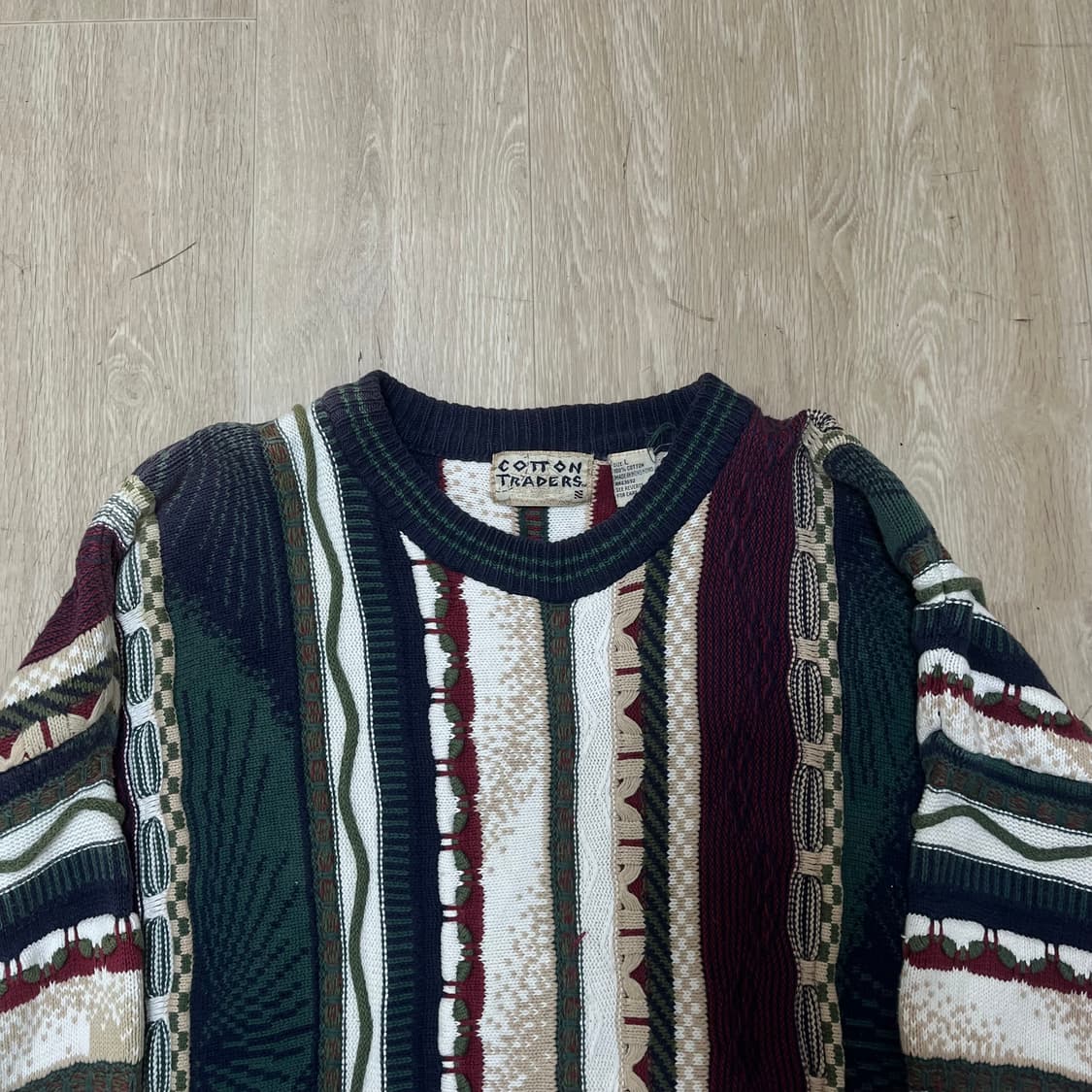 코튼 트레이더스 빈티지 아메카지 패턴 코튼 니트 L(100) 상품이미지3