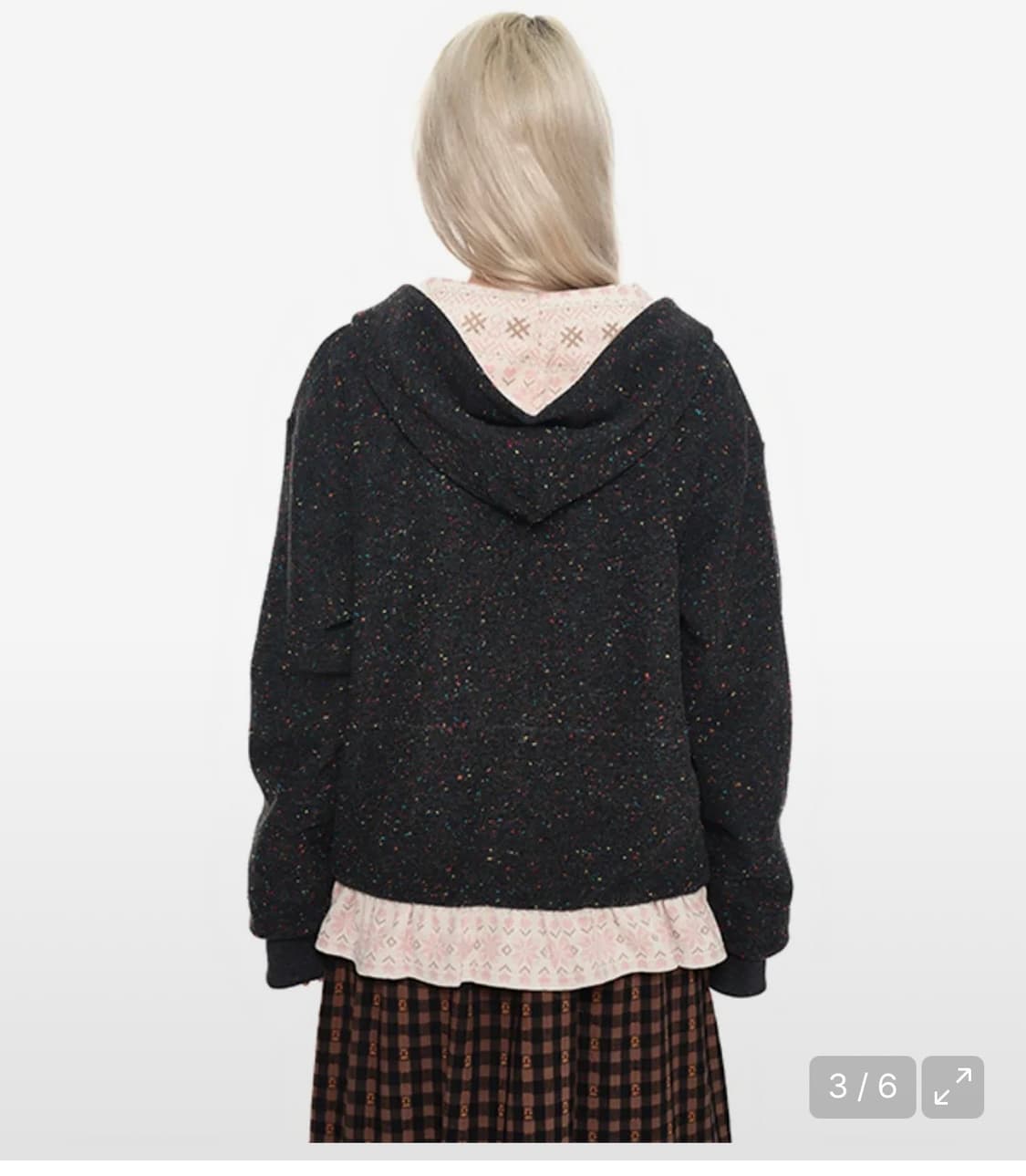 유쓰배쓰 Button-Up Hooded Jumper_charcoal 상품이미지2