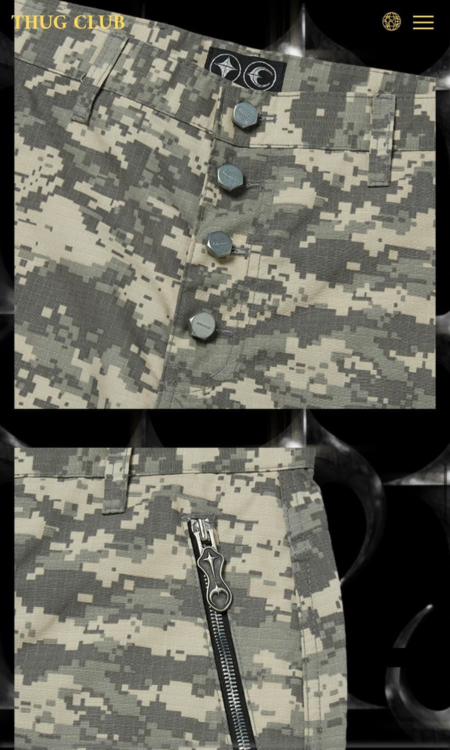 떠그클럽 바이오 솔저 팬츠 그레이 -2size- 미착용 새상품 상품이미지3