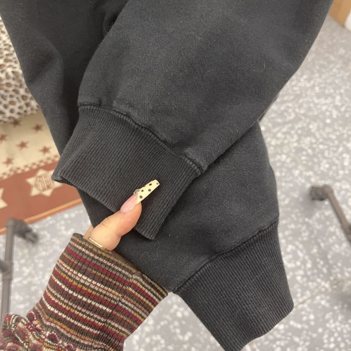 LEE 리 레트로 스트릿 펑크 스펠자수 후드티 XL C09571 상품이미지7