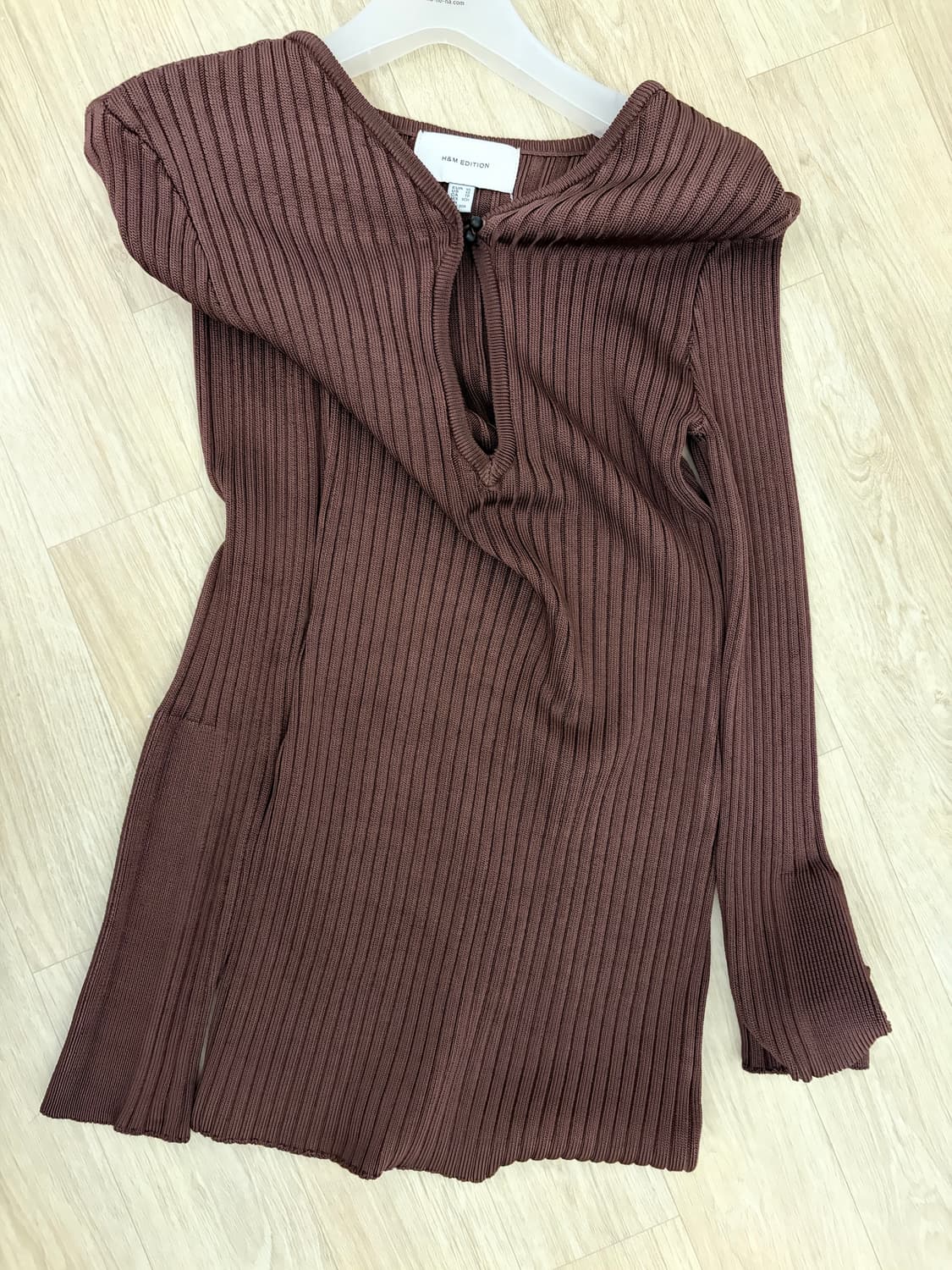 H&M EDITION 리브드 니트 브라운 상품이미지9