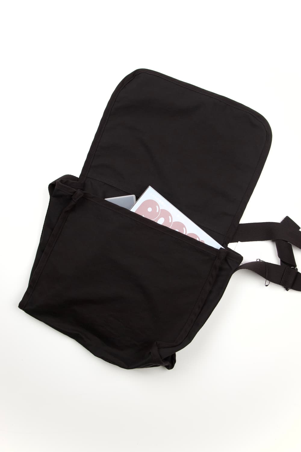 (새상품)MHL 워시드 코튼 드릴 숄더백 블랙 상품이미지6