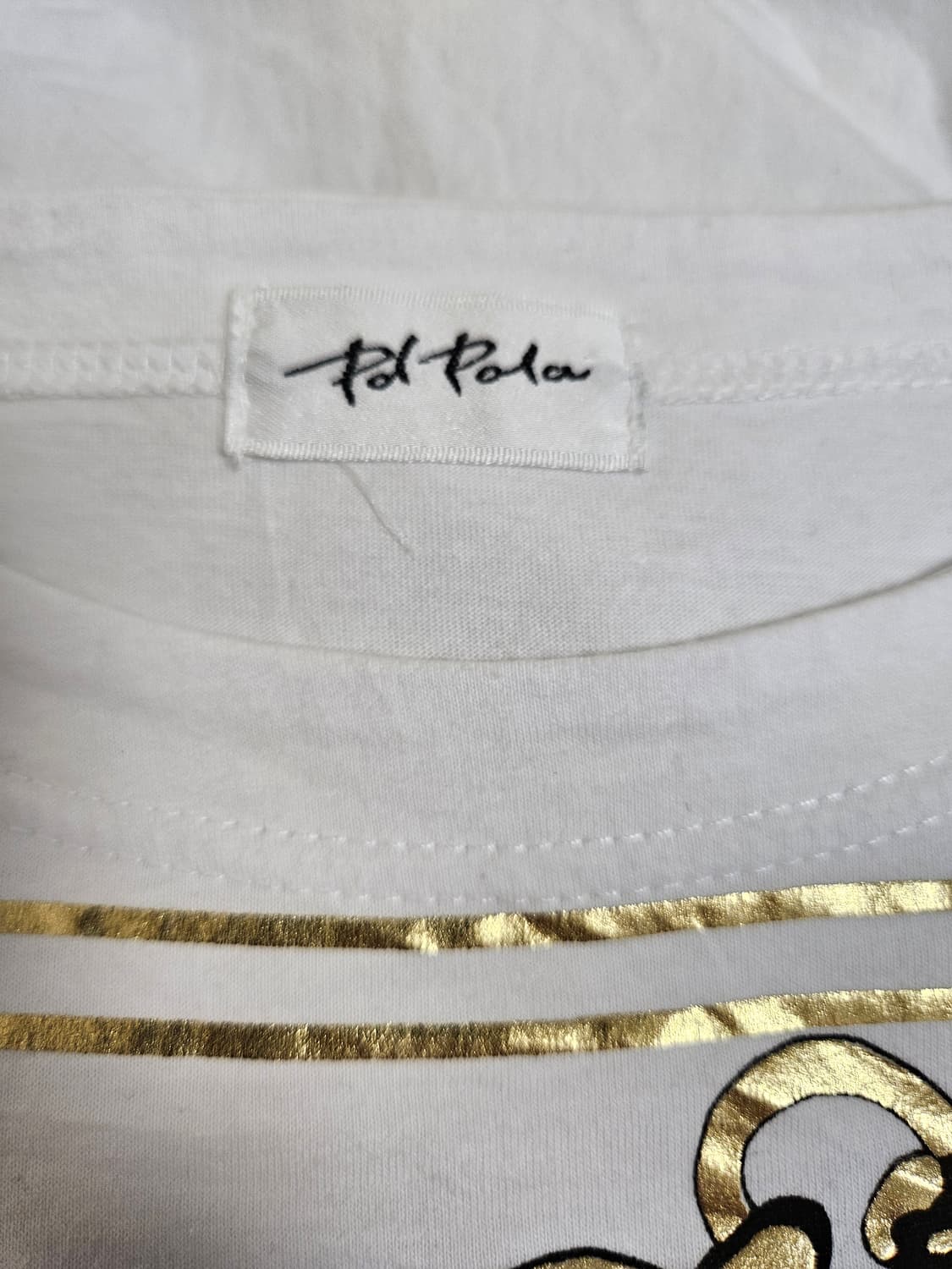 Pd.Pola 화이트 반팔 티셔츠 LL사이즈 상품이미지3