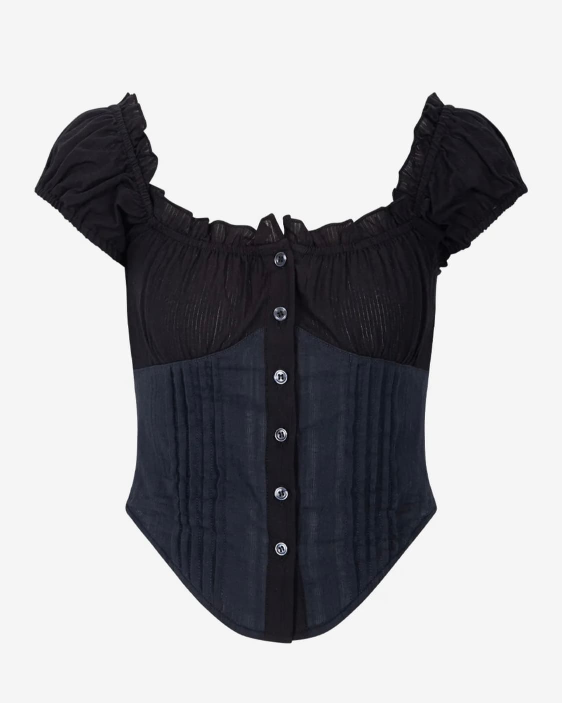 플리즈노팔로우 Cindy Shirt Top (Black/Cool Char 상품이미지1