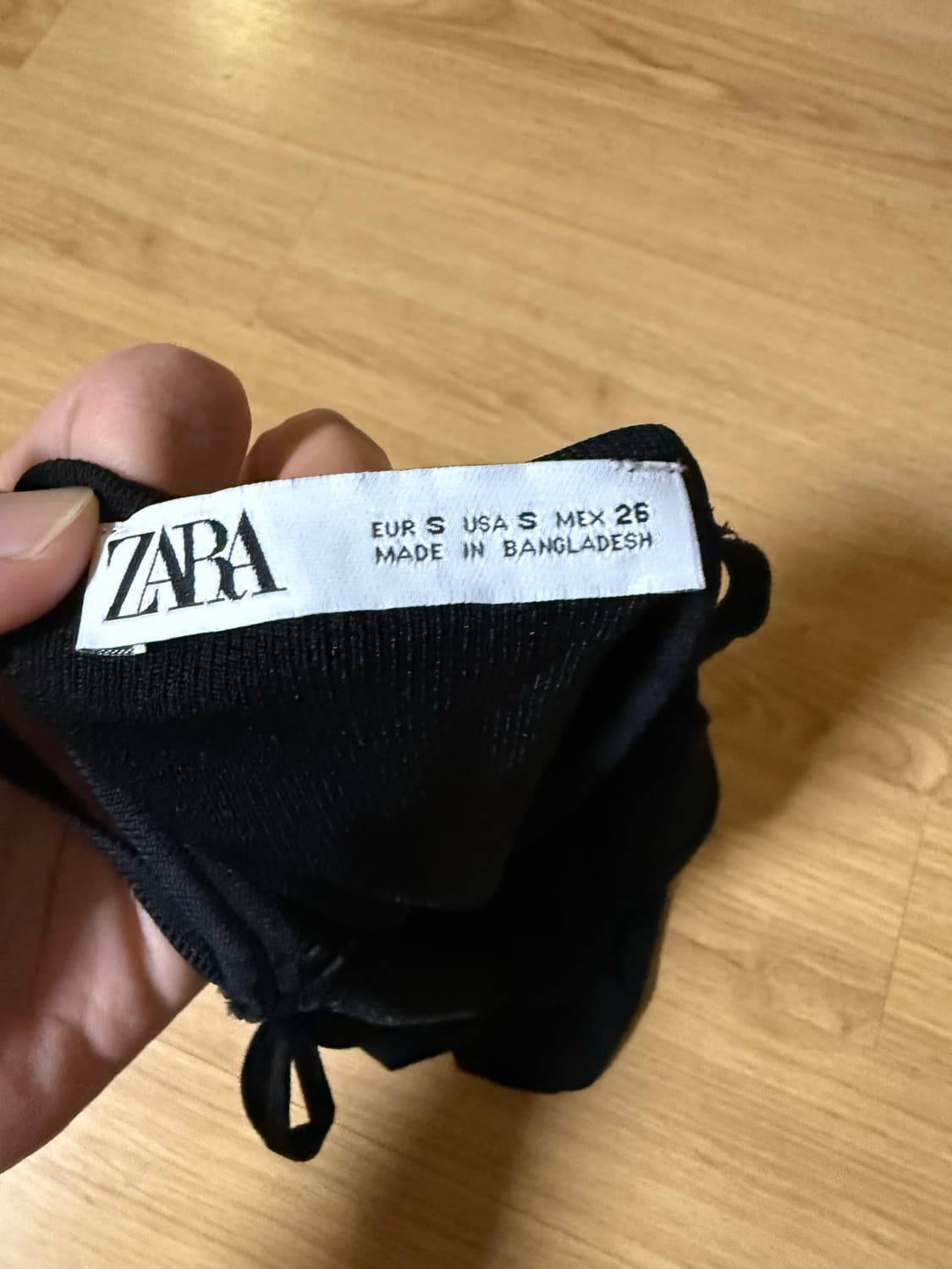 ZARA 자라 블랙 니트 나시 S 상품이미지2