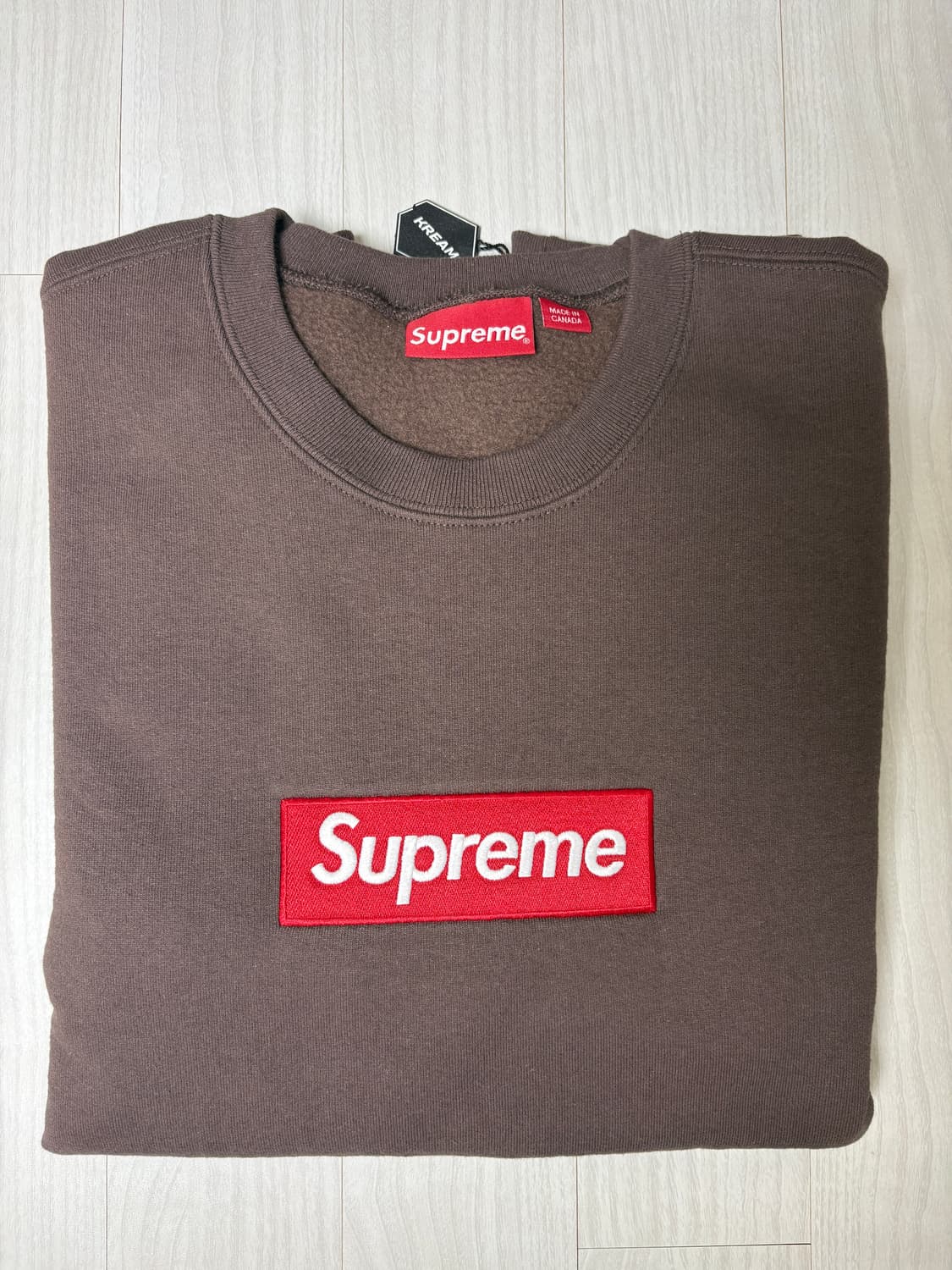슈프림 박스 로고 크루넥 umber L사이즈 상품이미지1