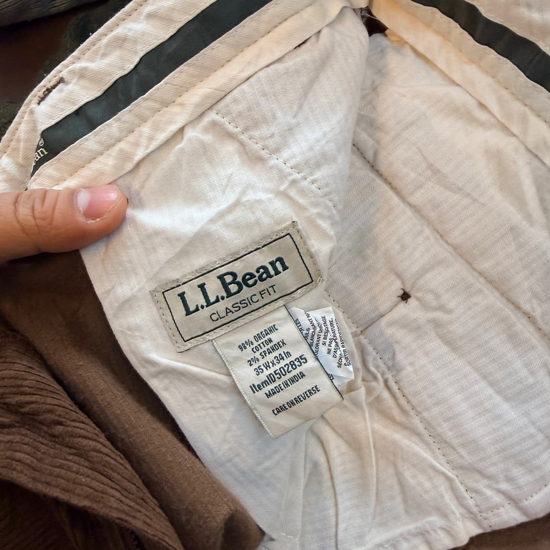 엘엘빈 코듀로이 팬츠 인도생산 상품이미지7