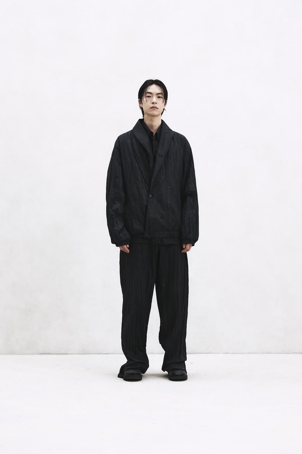 음양 Vertical pleated shawl collar jacket 상품이미지1