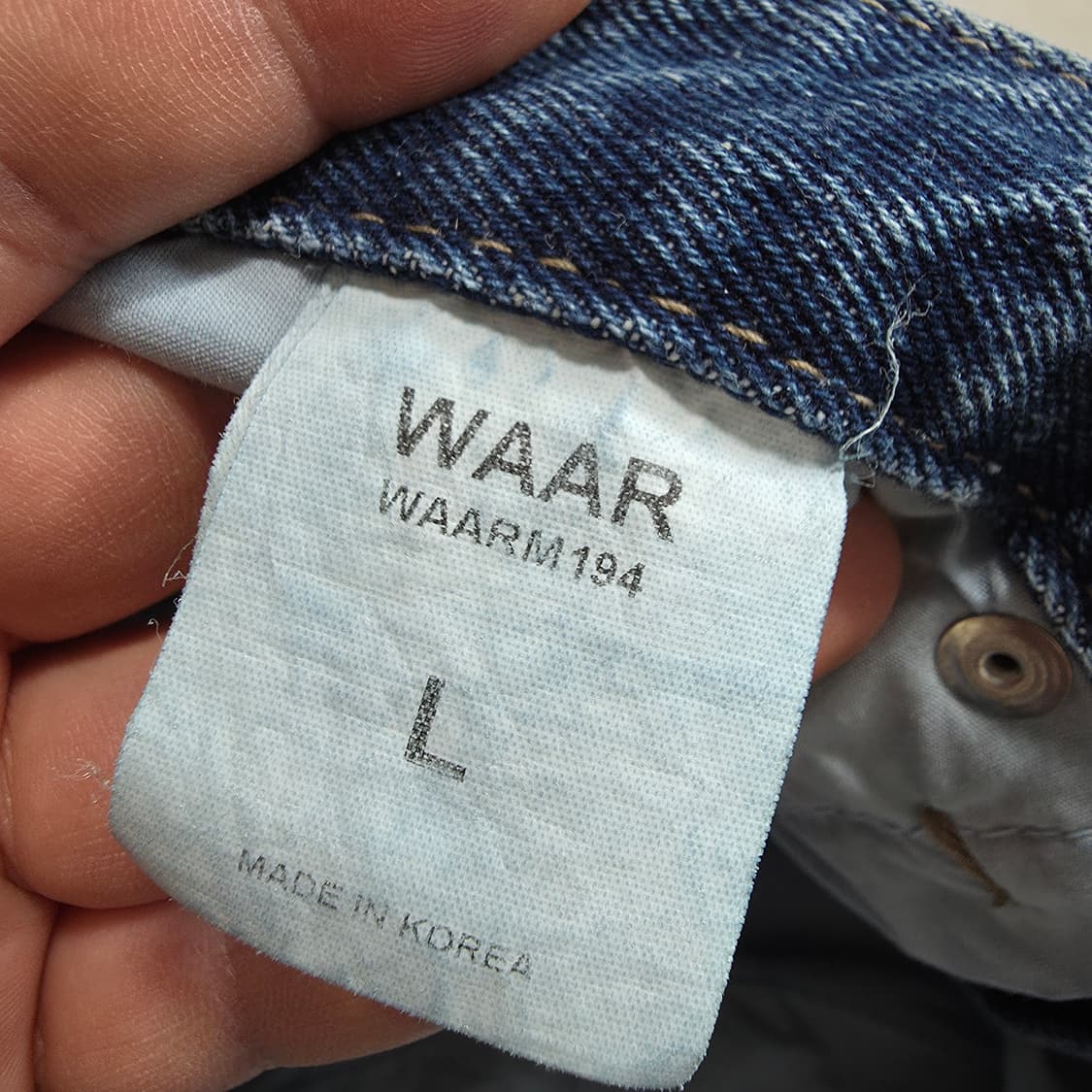 (L)WAAR 와르 워싱 와이드 데님 팬츠 상품이미지5