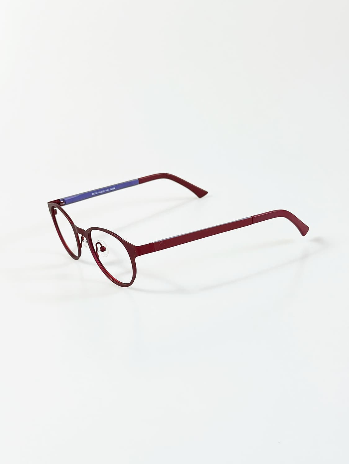 SKY EYEWEAR 맷버건디 메탈 라운드 빈티지 안경 상품이미지3