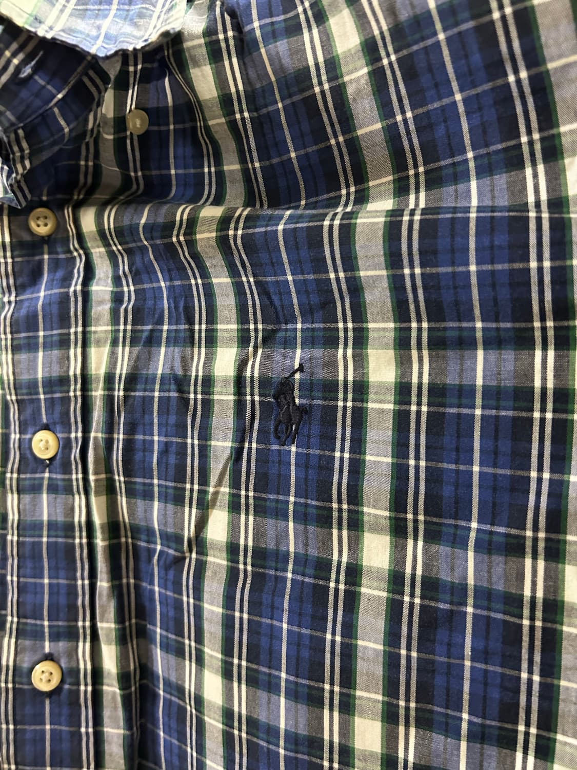 폴로 블레이크 블루 체크 반팔셔츠 상품이미지5