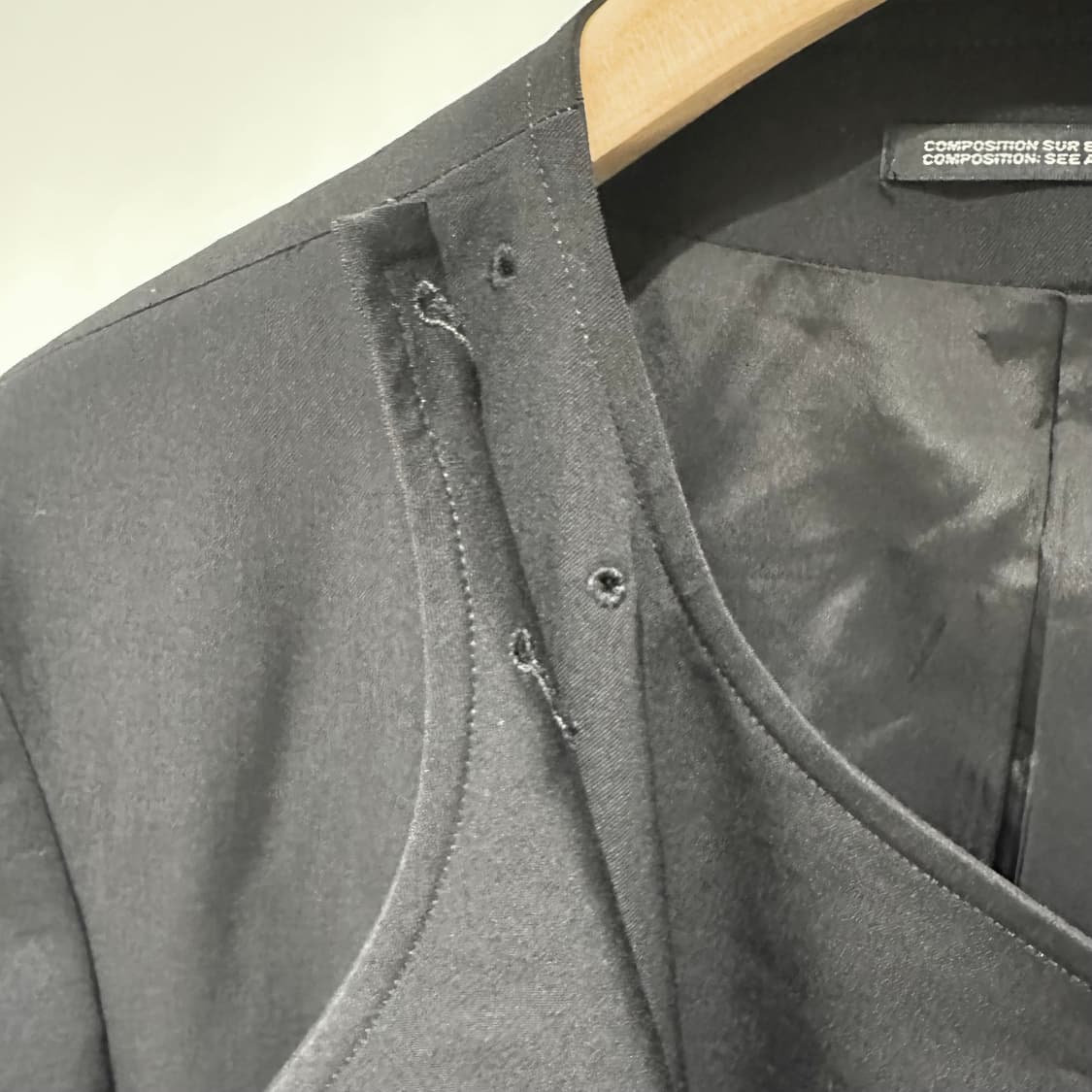 12aw 요지야마모토 어태쳐블 토글 블레이져 상품이미지6