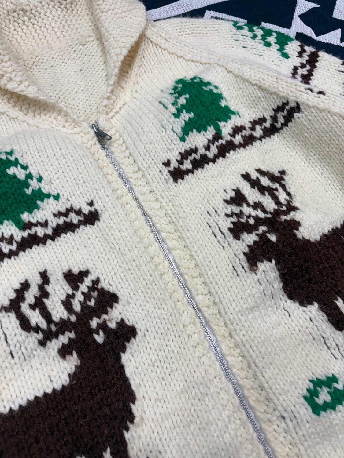 Cowichan (canadian sweater) XXL 사슴 코위찬 상품이미지5