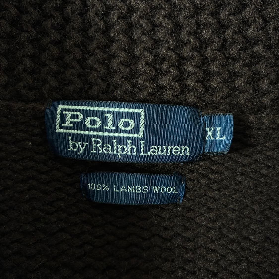 Polo 폴로 랄프로렌 램스울 브라운 업버튼 가디건 상품이미지5