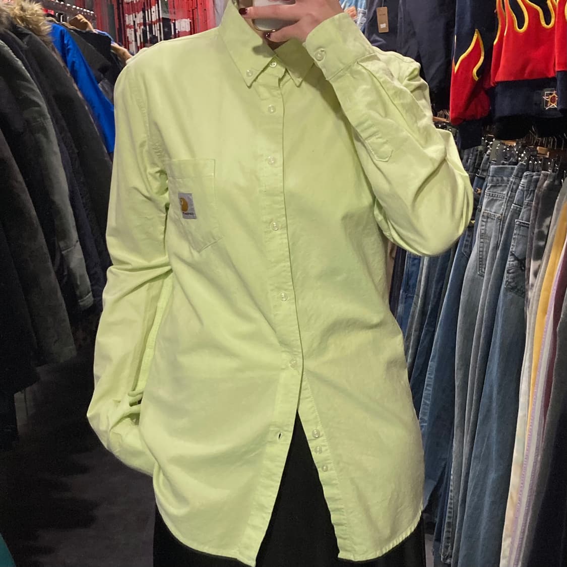 [IM] 칼하트 라이트 그린 긴팔셔츠 상품이미지1