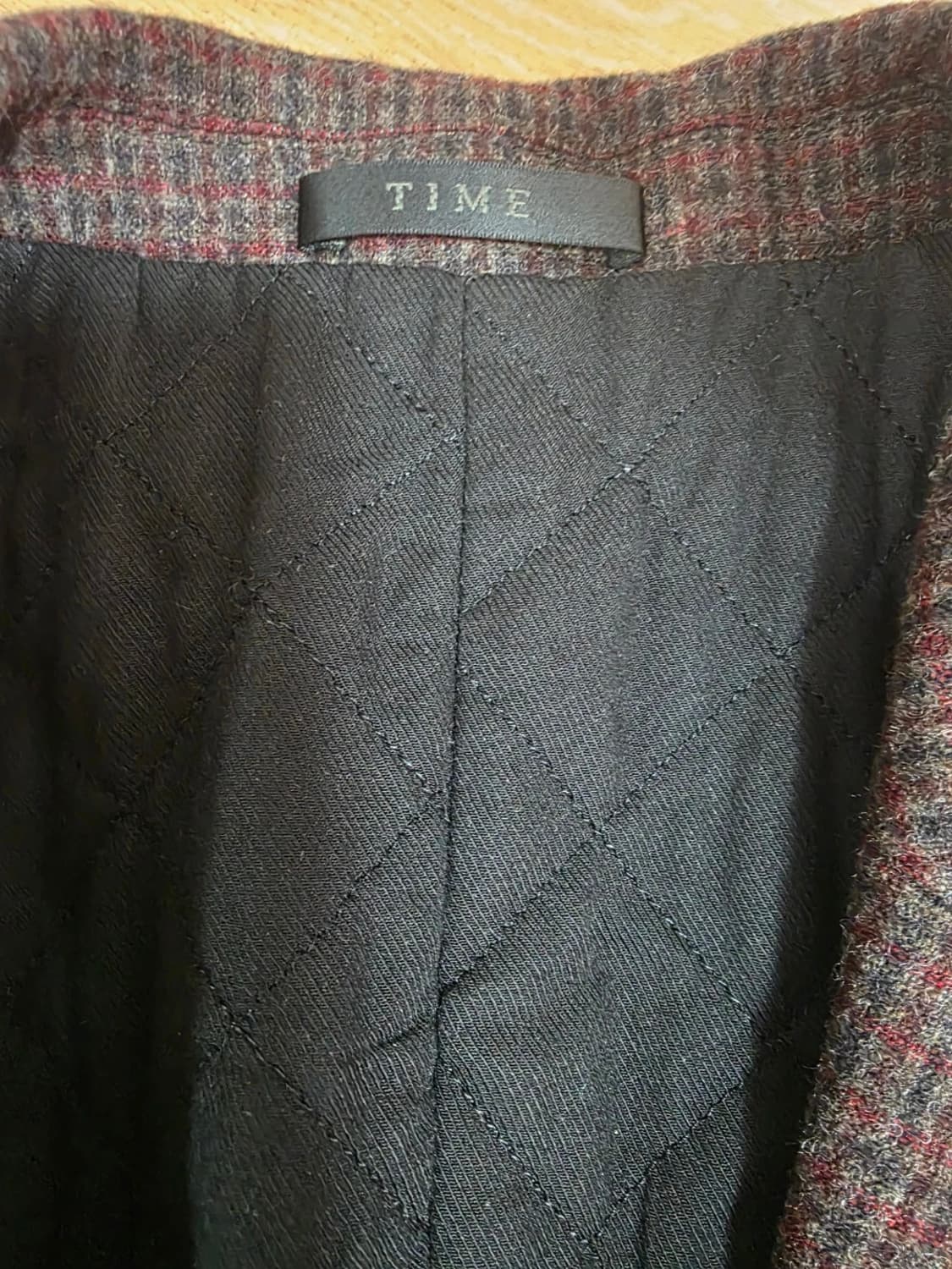 타임옴므 체크 블레이저 자켓 상품이미지2