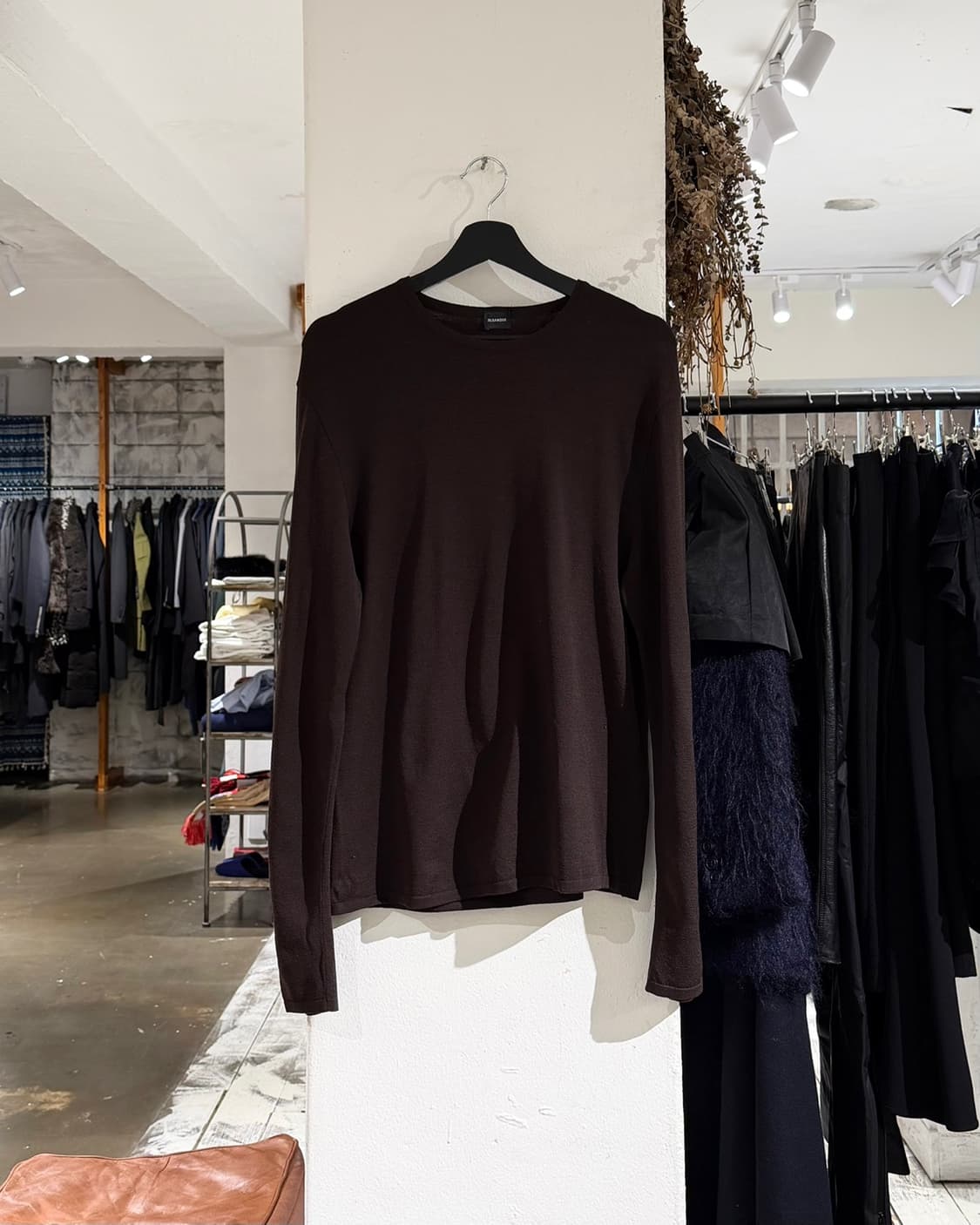 질샌더 다크브라운 베이직 울 니트 스웨터 상품이미지1