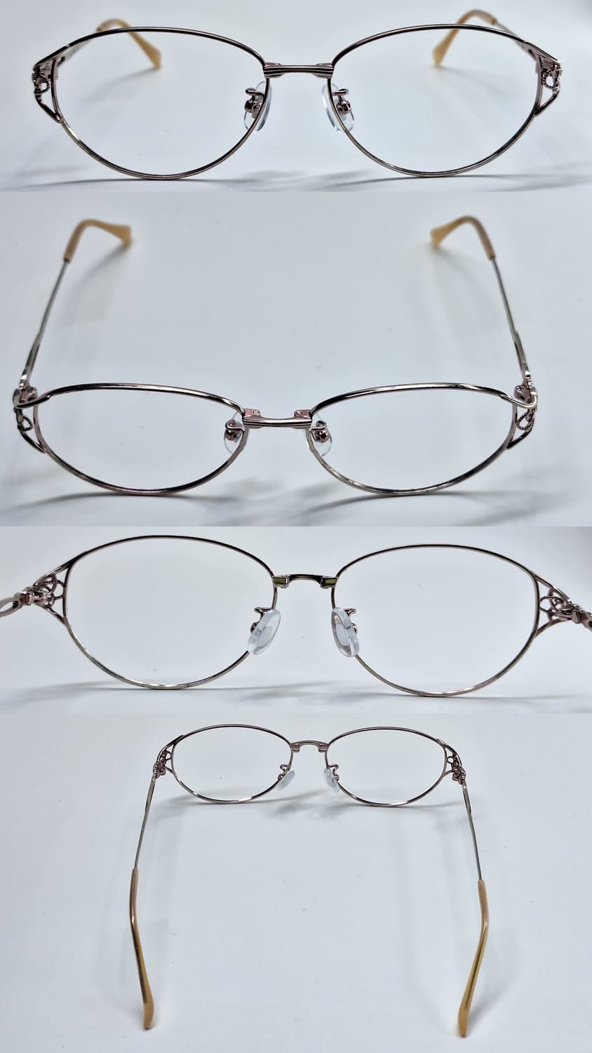 00s 일본 빈티지/ T415 보석 힌지 장식 티타늄 안경테53mm/여성 상품이미지5