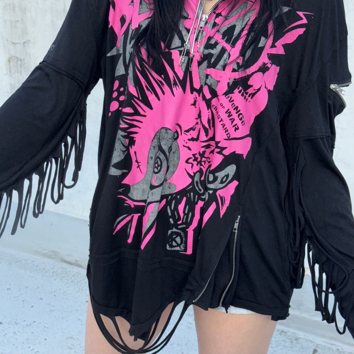 ”sexpotrevenge“Detail Damage Long Slee 상품이미지2