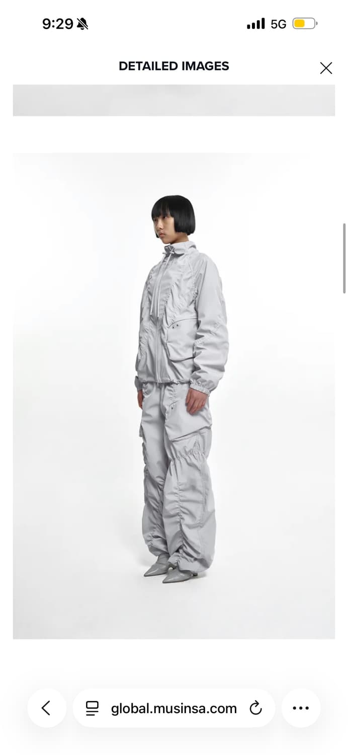 정가 21) SMOCKING CONVEX PANTS 라이트그레이 셔링팬츠 상품이미지2