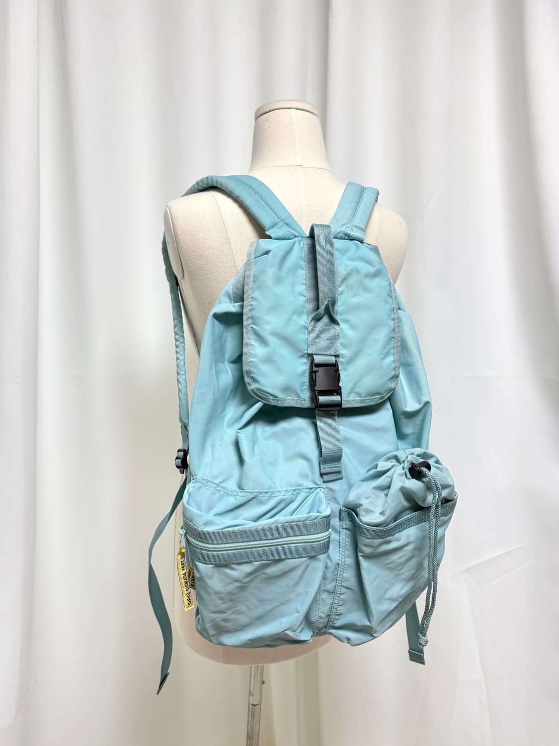준코시마다 빈티지 스카이블루 나일론 백팩 상품이미지3