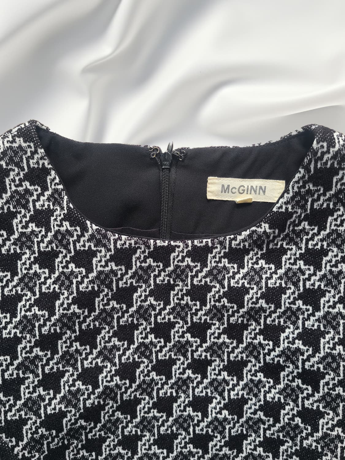 매긴 McGINN 하운드투스 배색 원피스 상품이미지2